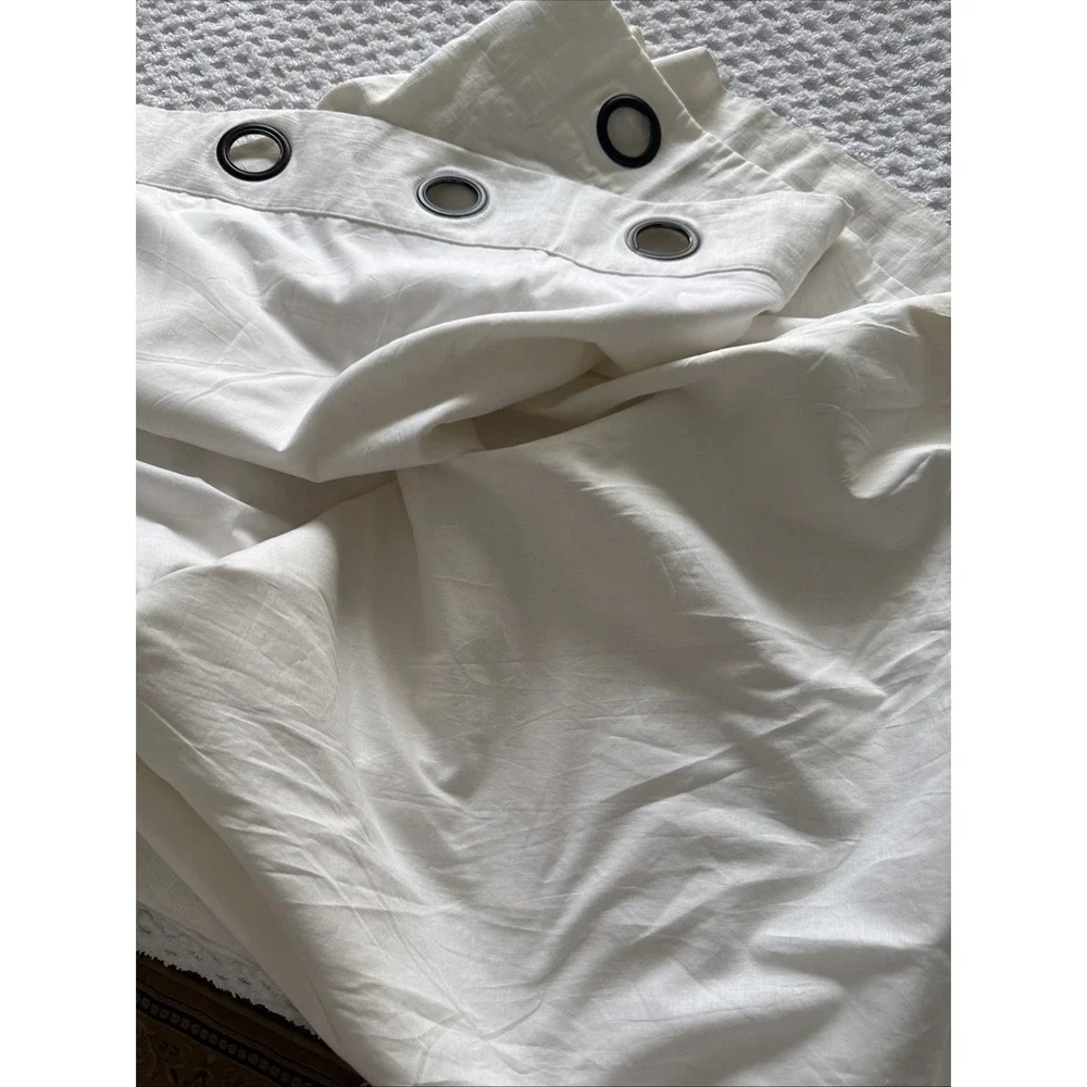 Pottery Barn Linen Cotton Natural Lined‎ Curtain Grommets 84 X50 2 Panels